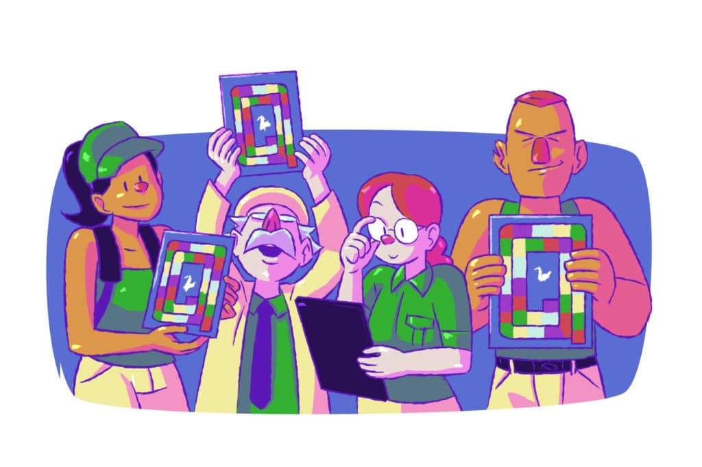 des aventuriers pendant un jeu de rôles